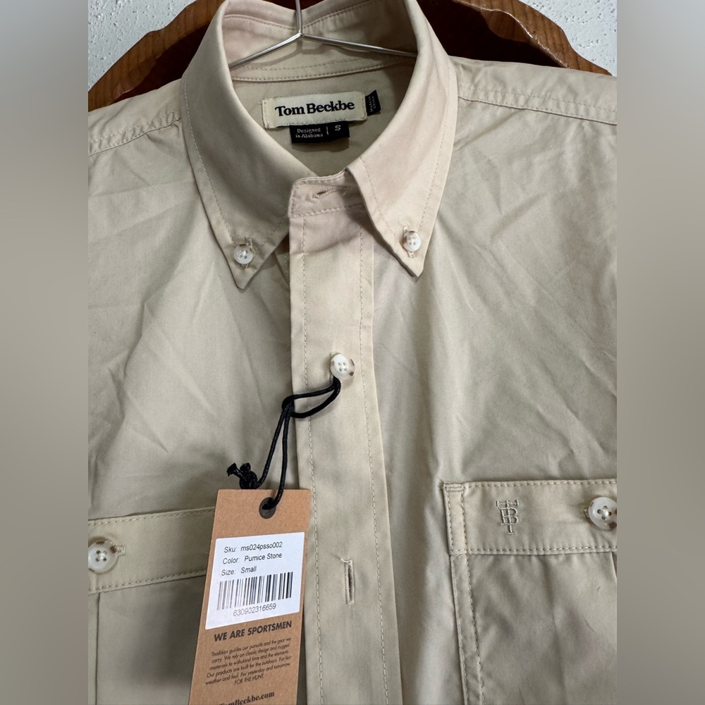 Tom Beckbe Tidewater Button Down Shirt Short Sleeve- Mens Small- NWT!